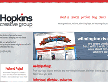 Tablet Screenshot of hopkinscreativegroup.com